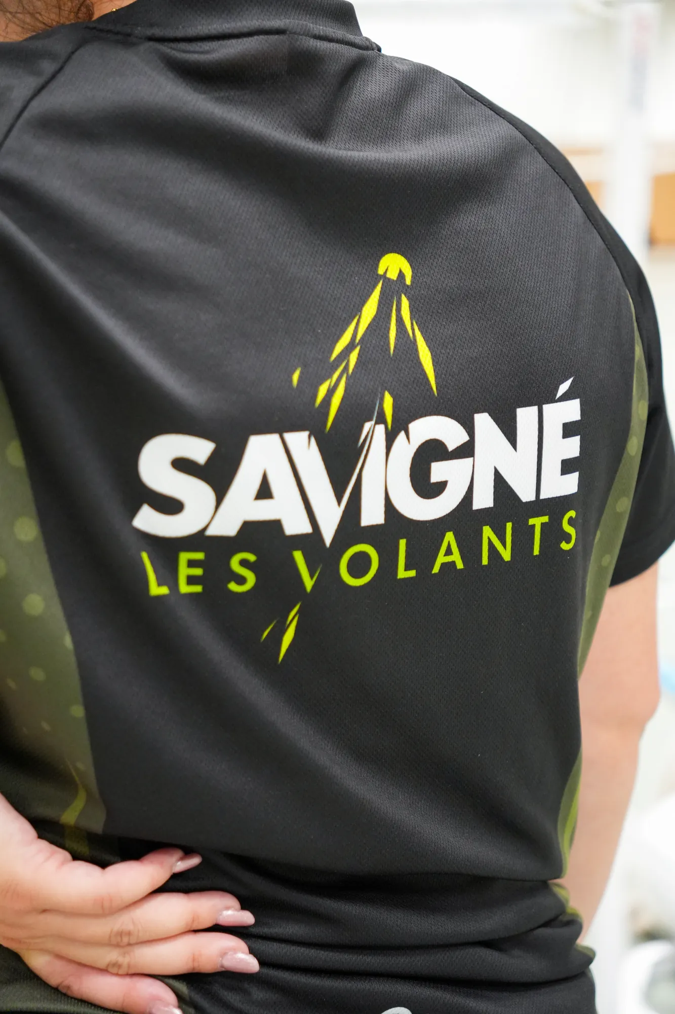 Maillot d'un club de badminton de Sarthe