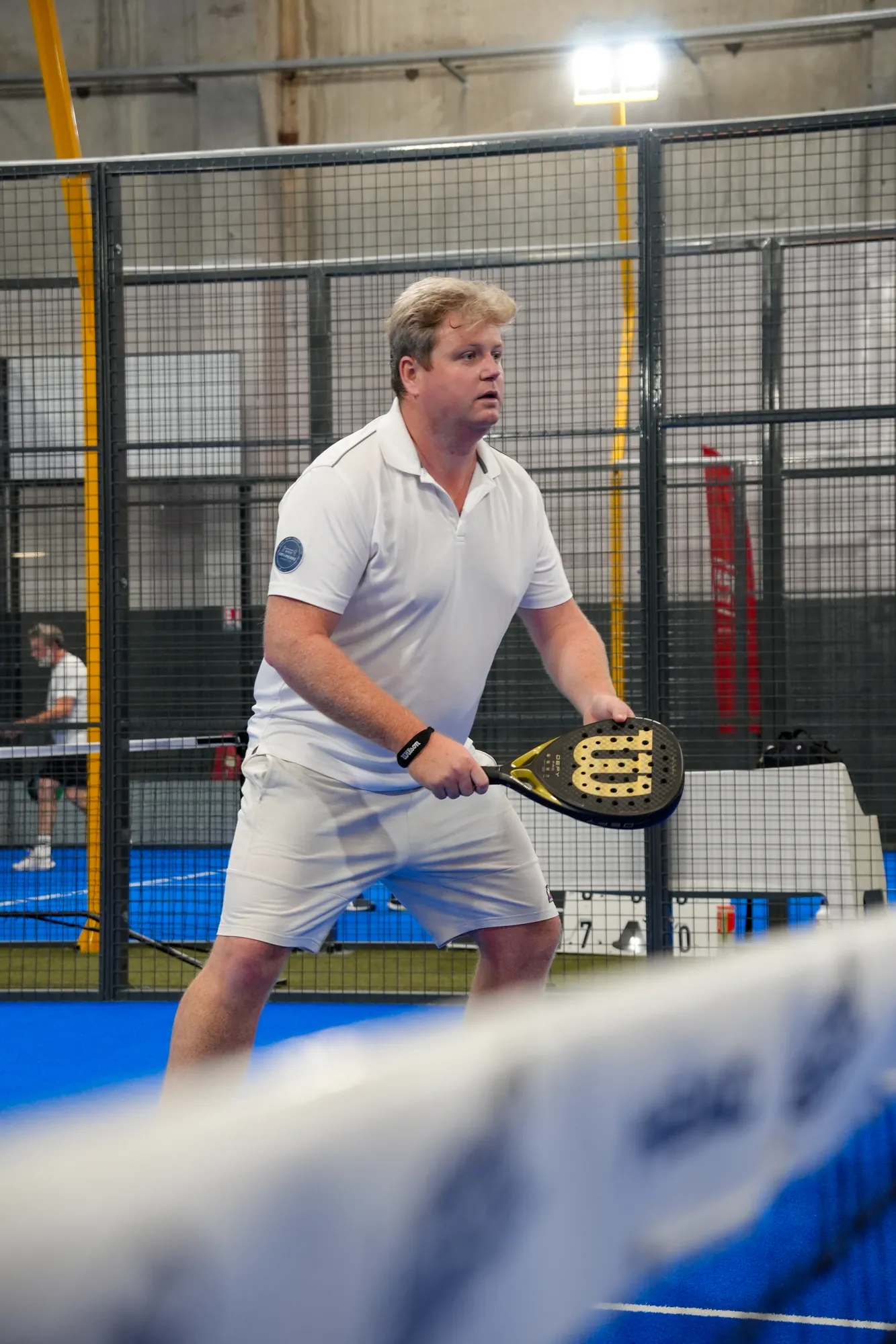 Rencontre en cours pendant un tournoi de padel