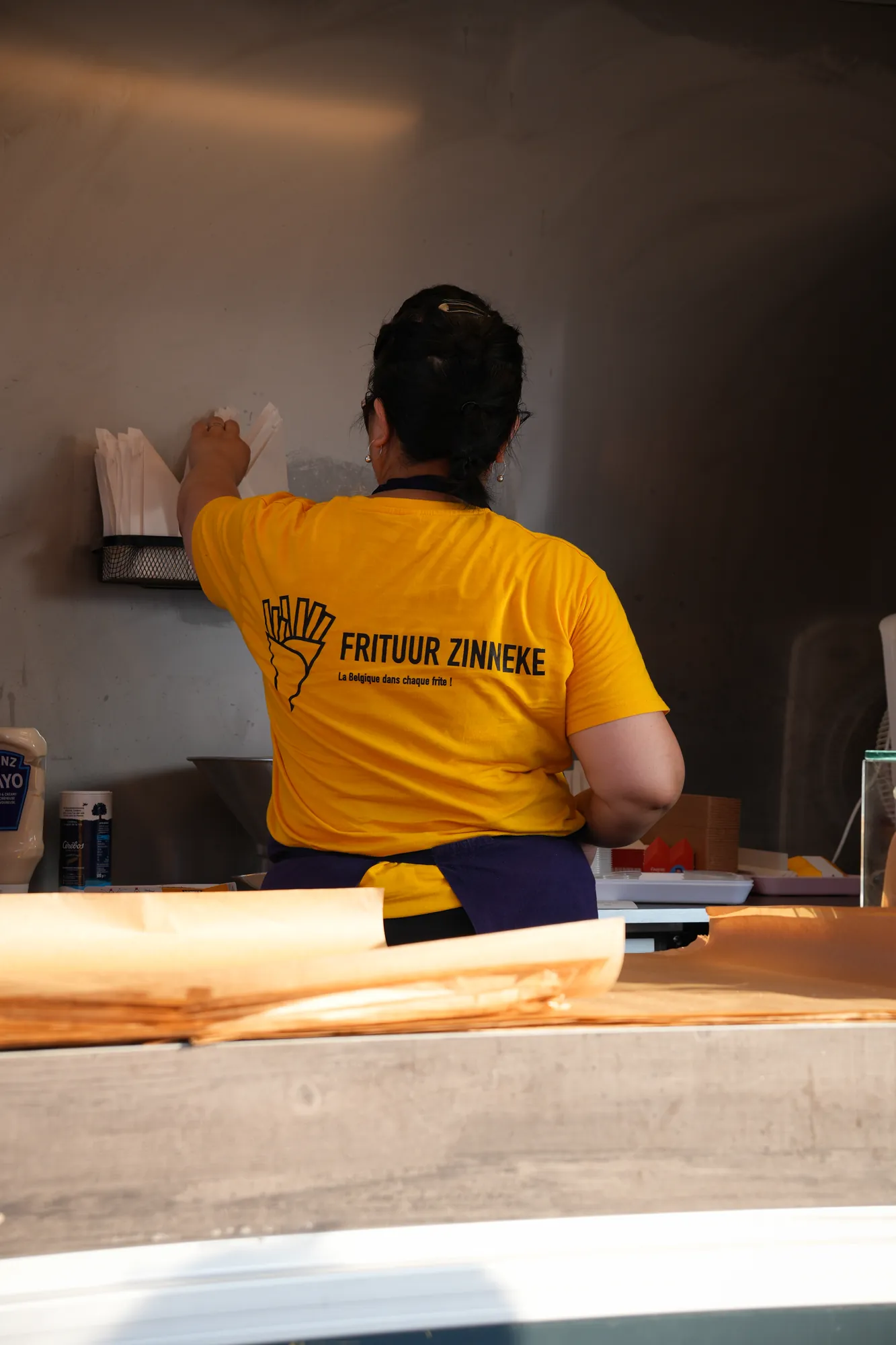 Food truck en service pendant un événement d'entreprise