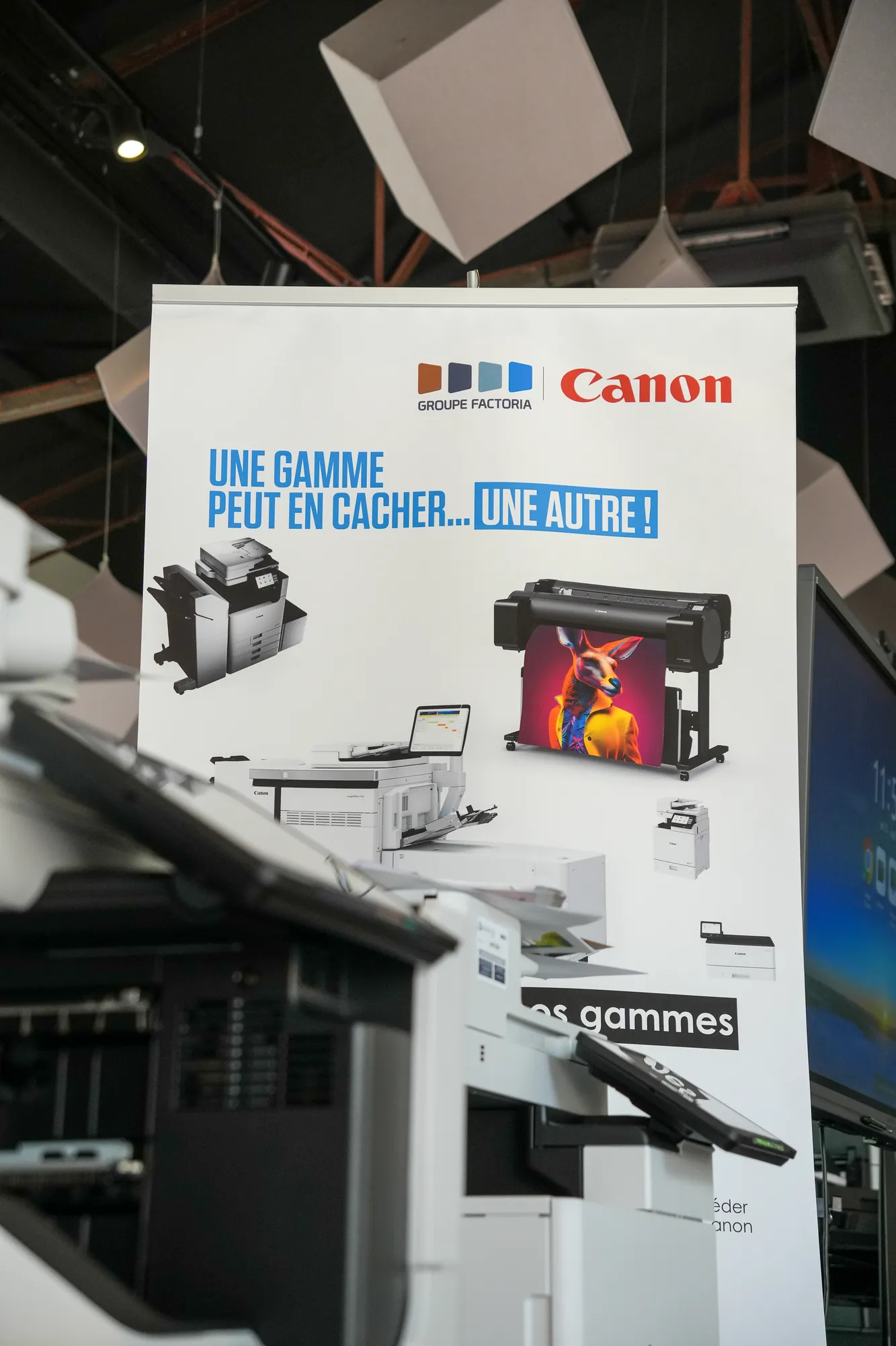 Stand installé avant l'ouverture d'un salon professionnel